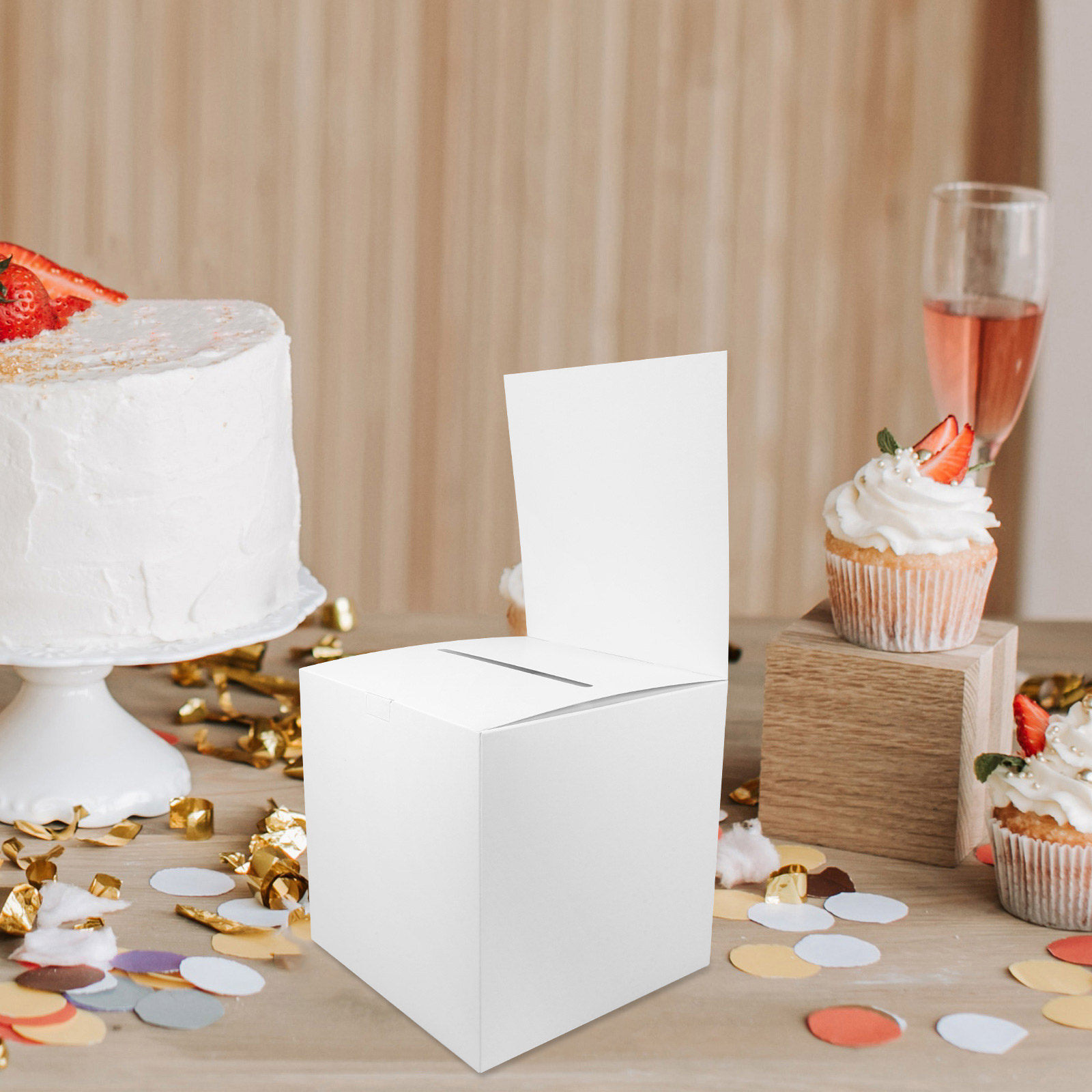 Event Party Box - 4 Buah Kotak Undian Kertas, Tempat