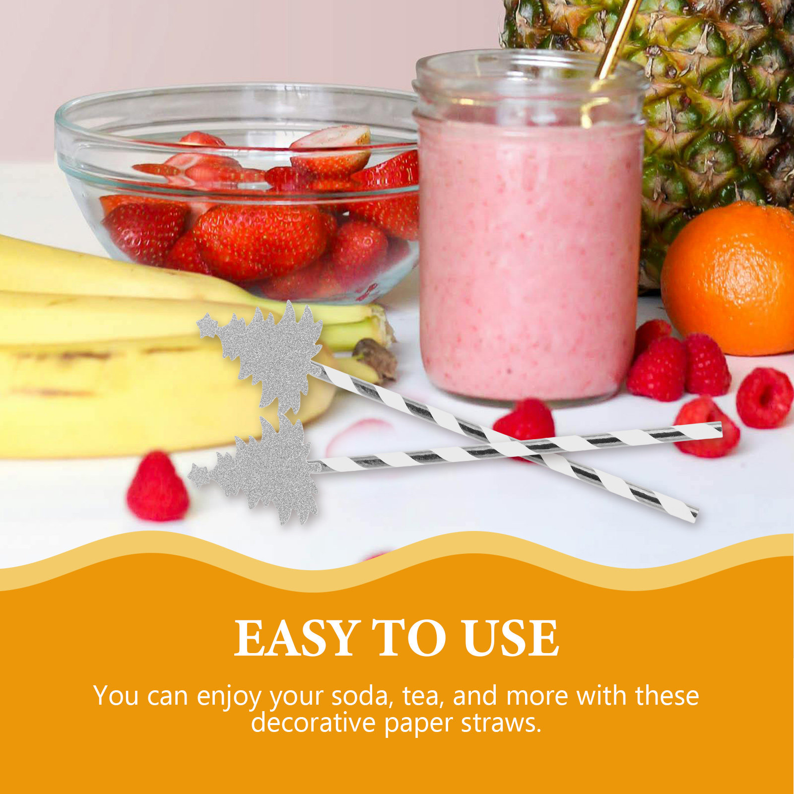 25 buah Sedotan Kertas Bertema - Paper Straw Color ulasan dan harga