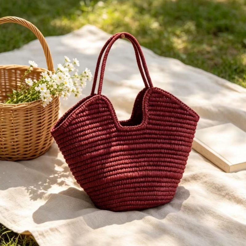 Tas Anyaman Jerami Warna Solid - Paper Straw Color ulasan dan harga