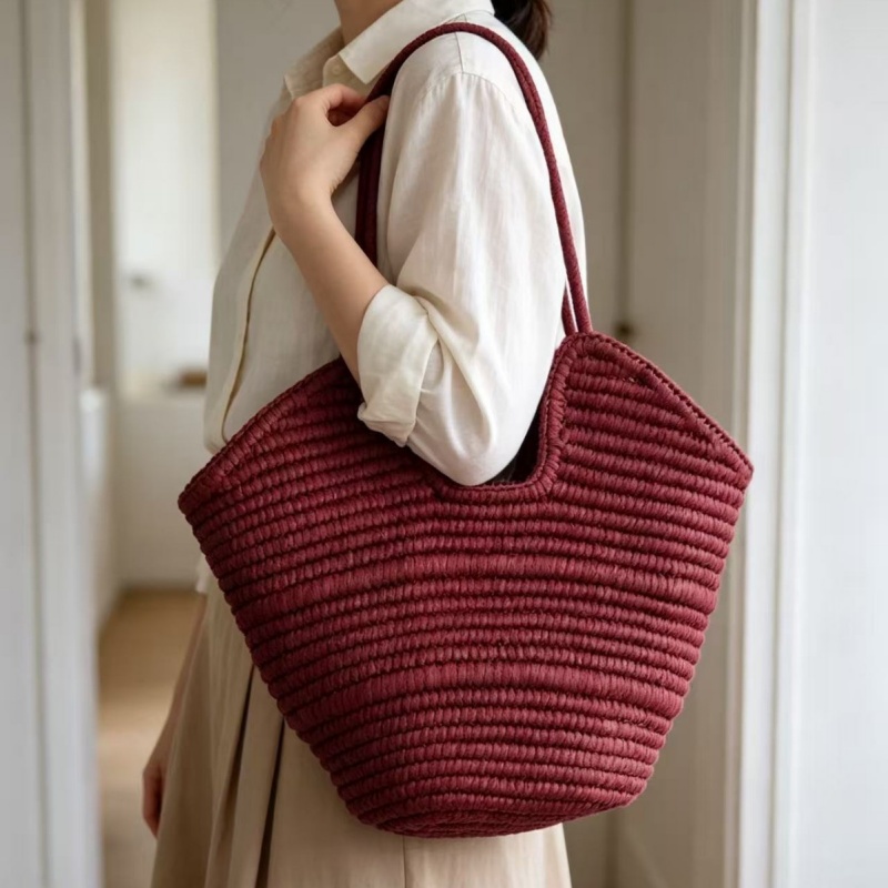 Tas Anyaman Jerami Warna Solid - Paper Straw Color ulasan dan harga