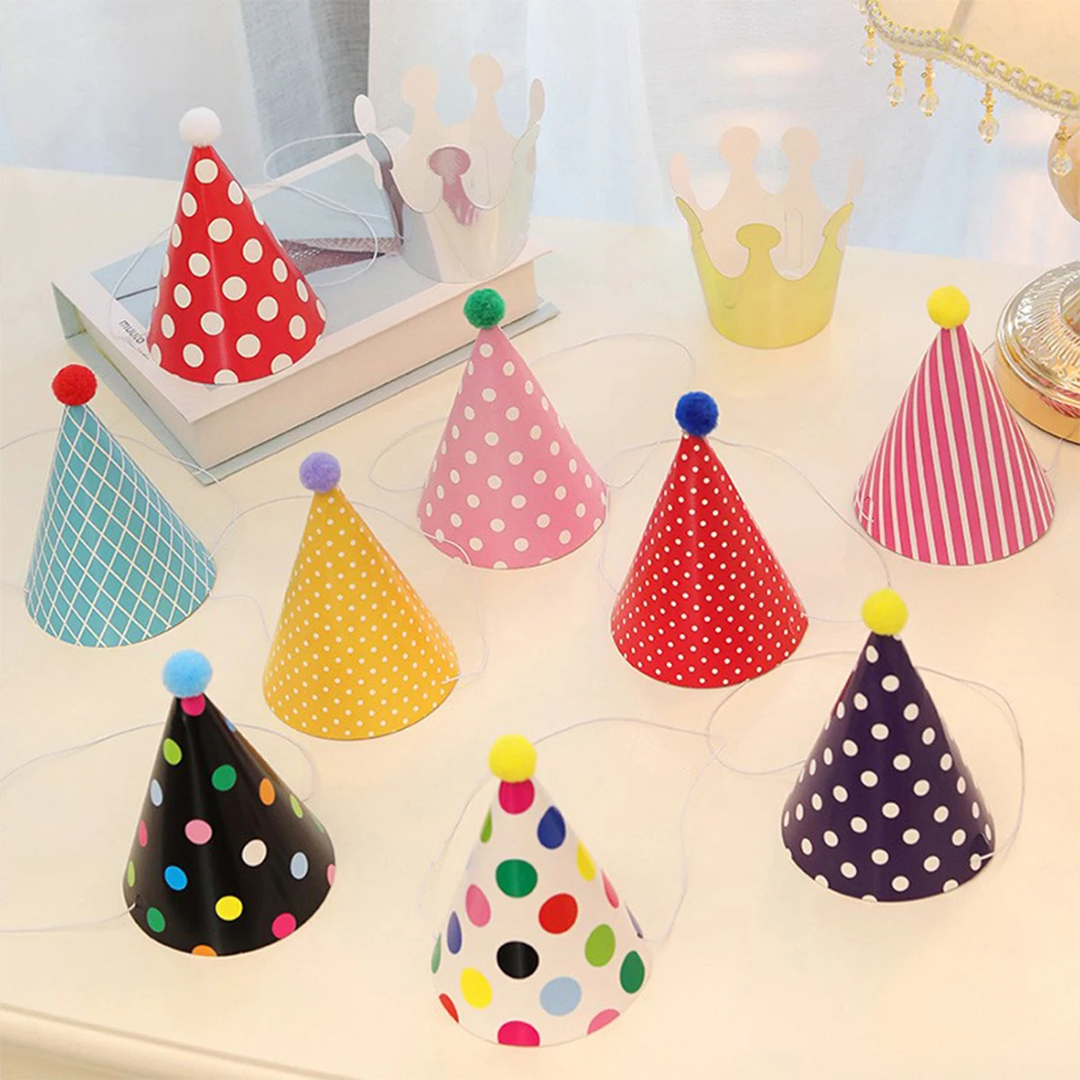 11 buah topi ulang tahun terom - Party Hat Cone ulasan dan harga