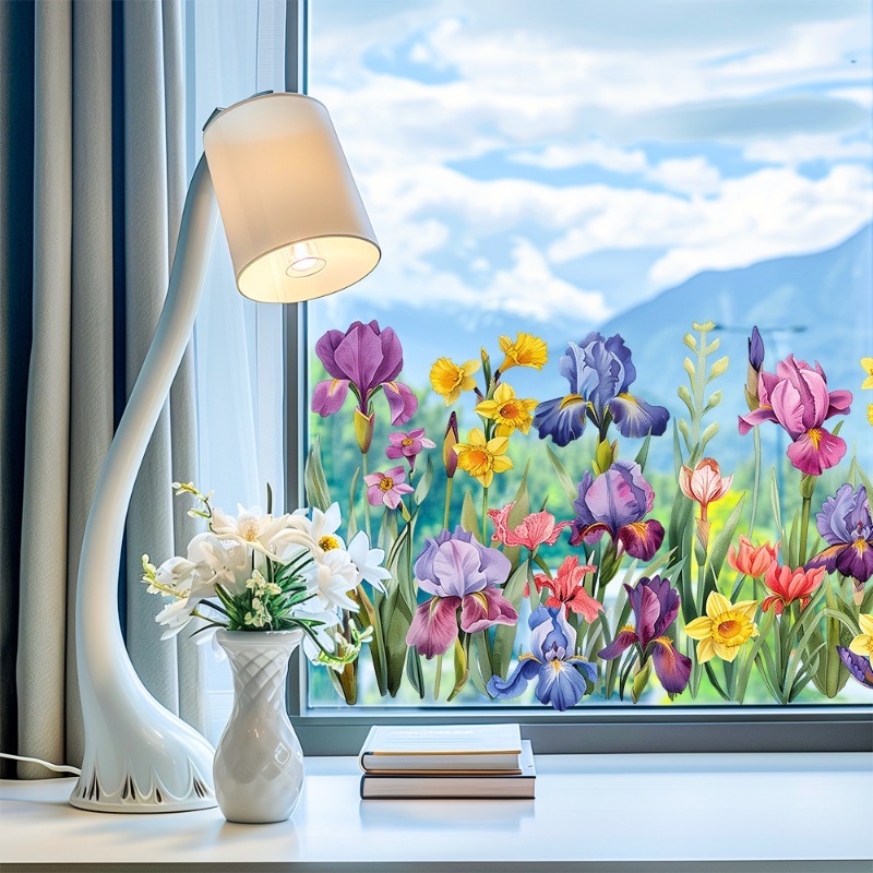 Stiker Dinding Bunga Iris Cant - Flower Wall Panel ulasan dan harga