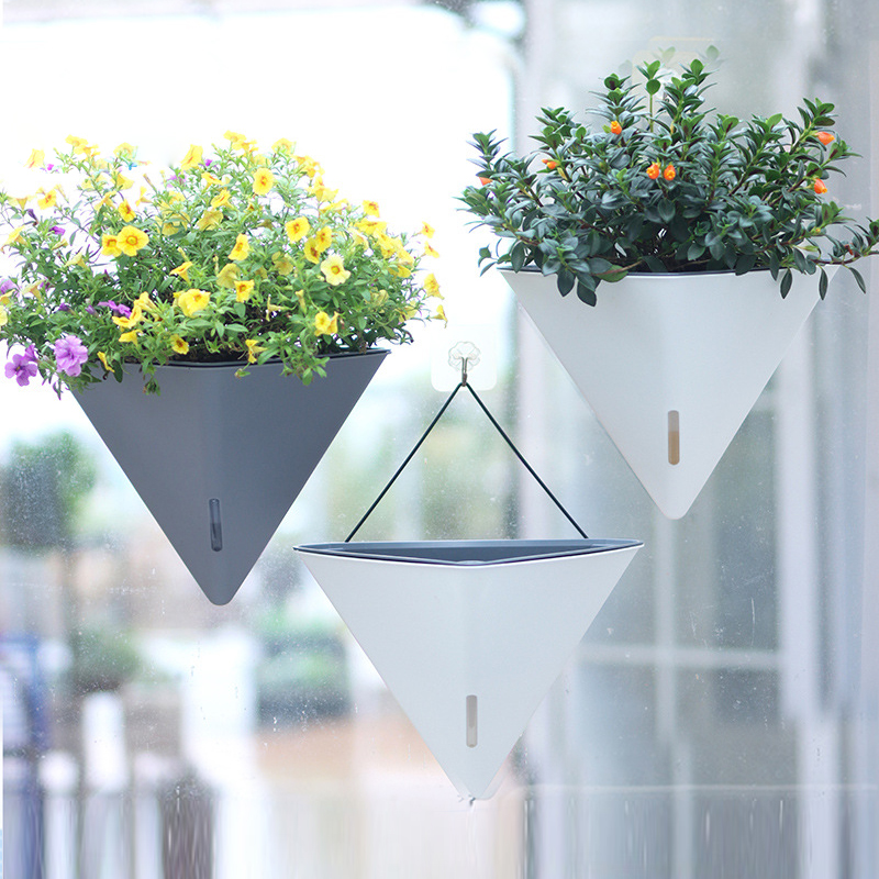 Pot Bunga Segitiga Gantung Din - Flower Wall Panel ulasan dan harga
