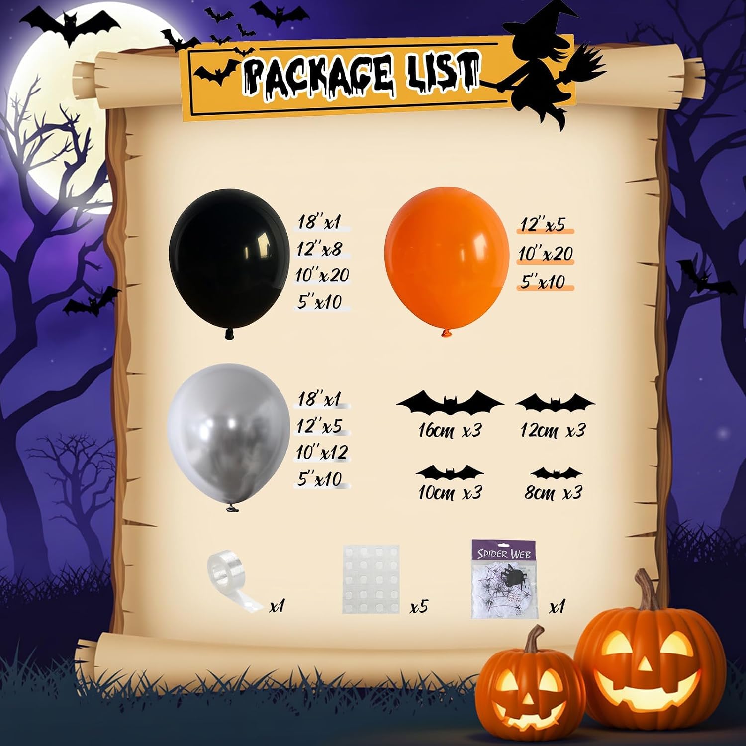 Kit Dekorasi Balon Halloween H - Balloon Arch Kit ulasan dan harga