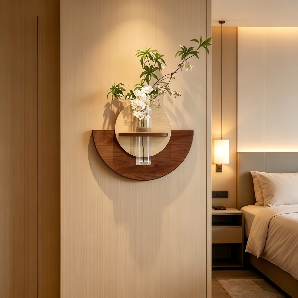 Rak Bunga Oval Kayu untuk Dind - Flower Wall Panel ulasan dan harga