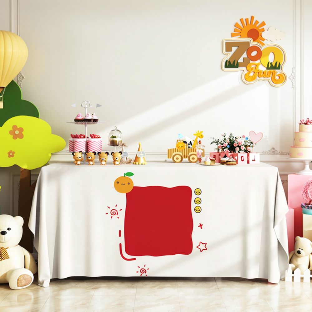 Taplak Meja Bertema Meriah unt - Dessert Table Backdrop ulasan dan harga